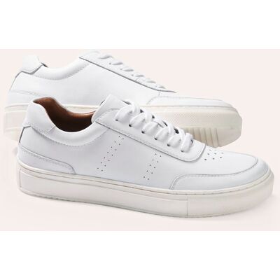 Walbusch Classic-Tennis Sneaker, noch offen: Größenlauf, Farbe Weiß, 39, luftige Perforierung atmungsaktives Lederfutter Herren Walbusch Classic-Tennis Sneaker, noch offen: Größenlauf, Farbe Weiß, 39, luftige Perforierung atmungsaktives Lederfutter Herren