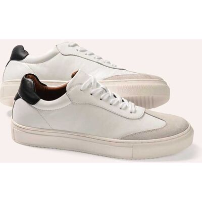 Walbusch Retro-Sneaker, noch offen: Größenlauf, Farbe Weiß, 44, hochwertiges Leder atmungsaktives Lederfutter Herren Walbusch Retro-Sneaker, noch offen: Größenlauf, Farbe Weiß, 44, hochwertiges Leder atmungsaktives Lederfutter Herren