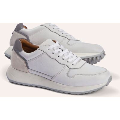 Walbusch Leder Sneaker, noch offen: Größenlauf, Farbe Weiß, 45, hochwertiges Leder herausnehmbare Decksohle Herren Walbusch Leder Sneaker, noch offen: Größenlauf, Farbe Weiß, 45, hochwertiges Leder herausnehmbare Decksohle Herren