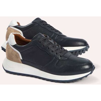 Walbusch Leder Sneaker, noch offen: Größenlauf, Farbe Blau, 39, hochwertiges Leder herausnehmbare Decksohle Herren Walbusch Leder Sneaker, noch offen: Größenlauf, Farbe Blau, 39, hochwertiges Leder herausnehmbare Decksohle Herren