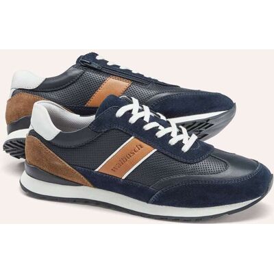 Walbusch Komfort Perfo Sneaker, , Farbe Blau, 44, mit luftigen Klimaporen herausnehmbare Decksohle Herren Walbusch Komfort Perfo Sneaker, , Farbe Blau, 44, mit luftigen Klimaporen herausnehmbare Decksohle Herren
