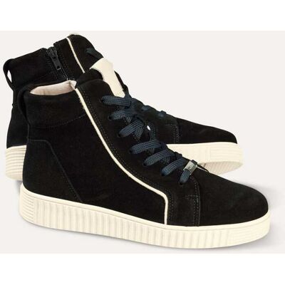 Walbusch Thermolite Hightop Sneaker, , Farbe Schwarz, 39, warmes Thermolite-Futter seitlicher Reißverschluss Damen Walbusch Thermolite Hightop Sneaker, , Farbe Schwarz, 39, warmes Thermolite-Futter seitlicher Reißverschluss Damen