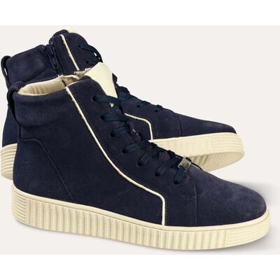 Walbusch Thermolite Hightop Sneaker, , Farbe Blau, 39, warmes Thermolite-Futter seitlicher Reißverschluss Damen Walbusch Thermolite Hightop Sneaker, , Farbe Blau, 39, warmes Thermolite-Futter seitlicher Reißverschluss Damen