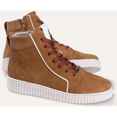 Walbusch Thermolite Hightop Sneaker, , Farbe Braun, 36, warmes Thermolite-Futter seitlicher Reißverschluss Damen Walbusch Thermolite Hightop Sneaker, , Farbe Braun, 36, warmes Thermolite-Futter seitlicher Reißverschluss Damen