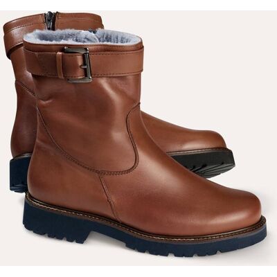 Walbusch Lammfell-Stiefelette, noch offen: Größenlauf, Farbe Braun, 5, hergestellt in Deutschland weiche Vorderfußpolsterung Damen Walbusch Lammfell-Stiefelette, noch offen: Größenlauf, Farbe Braun, 5, hergestellt in Deutschland weiche Vorderfußpolsterung Damen