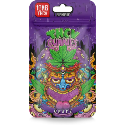 Euphoria THCV Gummies Traube, 5 Stück x 2 mg, 10 mg Euphoria THCV Gummies Traube, 5 Stück x 2 mg, 10 mg