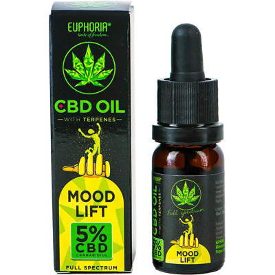 Euphoria CBD Öl 5% mit Terpenen 10 ml, 500 mg - Stimmungsaufheller Euphoria CBD Öl 5% mit Terpenen 10 ml, 500 mg - Stimmungsaufheller