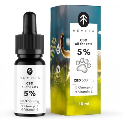 Hemnia CBD Öl für Katzen 5 % - 500 Mg - 10 Ml Hemnia CBD Öl für Katzen 5 % - 500 Mg - 10 Ml