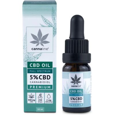 CANNALINE CBD Öl - Vollspektrum, 500mg, 10ml CANNALINE CBD Öl - Vollspektrum, 500mg, 10ml