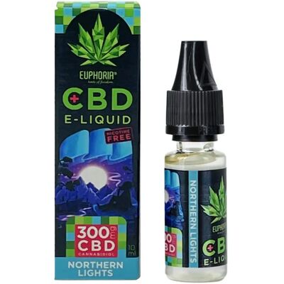 Euphoria CBD E-liquid Northern Lights 10 ml, 300 mg CBD Euphoria CBD E-liquid Northern Lights 10 ml, 300 mg CBD