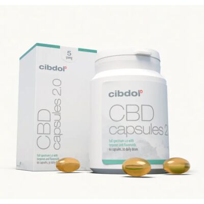 Cibdol CBD Kapseln 500mg - Einfach zu Schlucken - 5% CBD - 60 Kapseln Cibdol CBD Kapseln 500mg - Einfach zu Schlucken - 5% CBD - 60 Kapseln