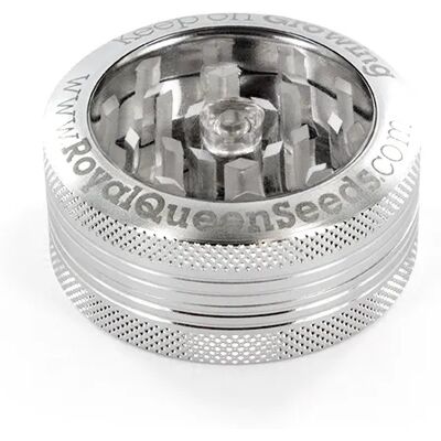 Royal Queen Seeds Mühle - 48 Mm, Silber, Zweiteilig - Grinder Royal Queen Seeds Mühle - 48 Mm, Silber, Zweiteilig - Grinder