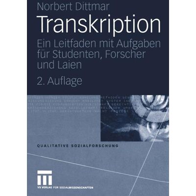 VS Verlag für Sozialwissenschaften Transkription VS Verlag für Sozialwissenschaften Transkription