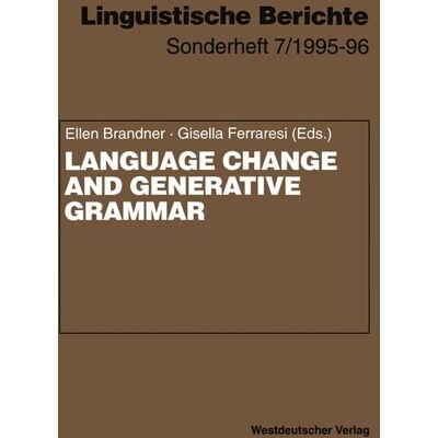 VS Verlag für Sozialwissenschaften Language Change and Generative Grammar VS Verlag für Sozialwissenschaften Language Change and Generative Grammar