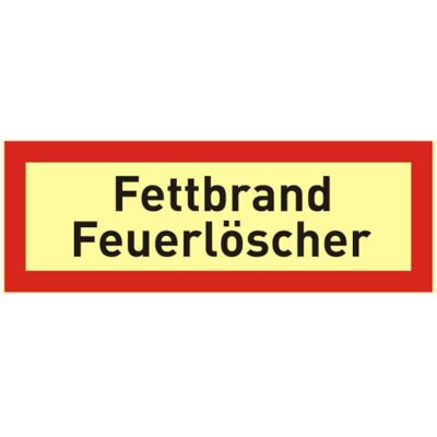 Abtec Brandschutzschild (Zusatz) mit Text - Fettbrand Feuerlöscher Abtec Brandschutzschild (Zusatz) mit Text - Fettbrand Feuerlöscher