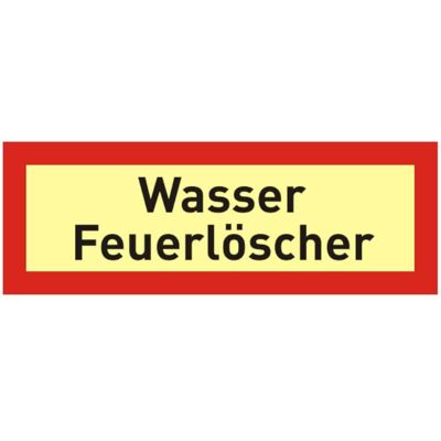 Abtec Brandschutzschild ( Zusatz ) mit Text -Wasser Feuerlöscher- Abtec Brandschutzschild ( Zusatz ) mit Text -Wasser Feuerlöscher-