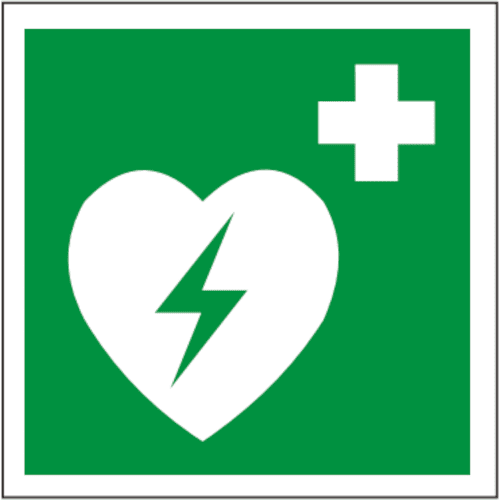Abtec Rettungsschild Symbol Defibrillator ISO 7010