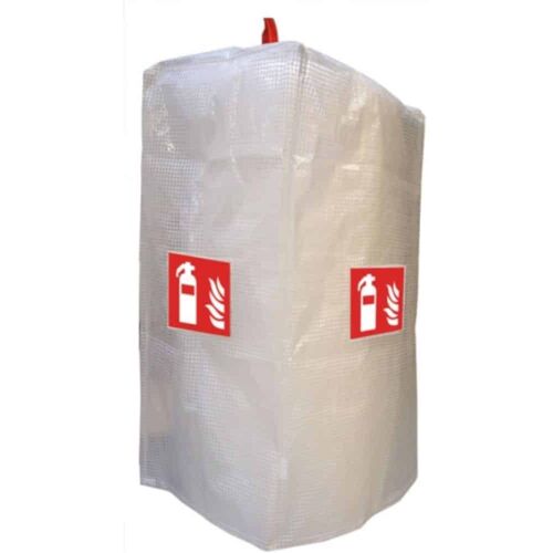 Abtec Gitterschutzhaube für 50 kg/l Feuerlöscher mit Symbol F001