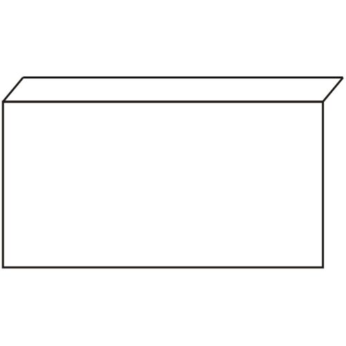 Abtec Fahnenschild als Deckenversion unbedruckt (Biegung auf Längsseite)