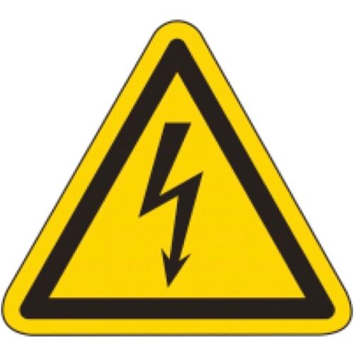 Abtec Warnschild als Symbol Warnung vor gefährlicher elektrischer Spannung nach ISO 7010