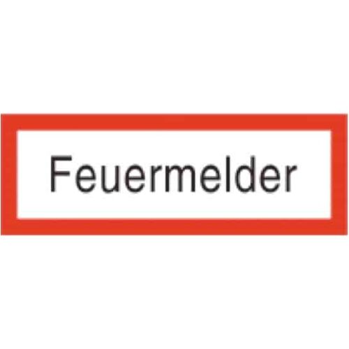 Abtec Brandschutzschild als Text Feuermelder (297 x 105 mm)