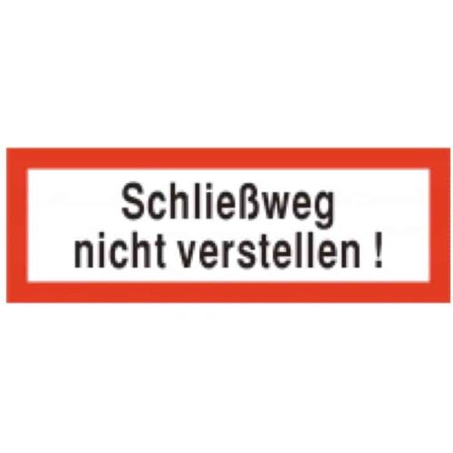Abtec Brandschutzschild als Text Schließweg nicht verstellen!