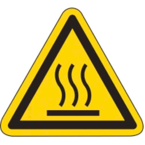 Abtec Warnschild als Symbol Warnung vor heißer Oberfläche nach ISO 7010