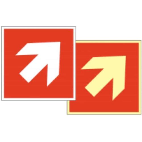 Brandschutzschild als Symbol Richtungsangabe aufwärts/abwärts nach ISO 7010 E 006