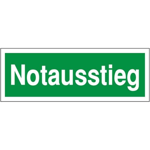 Abtec Rettungsschild mit Text Notausstieg