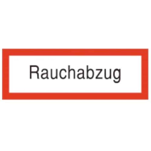 Abtec Brandschutzschild als Text Rauchabzug (148 x 52 mm)