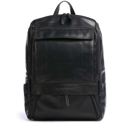 Chesterfield Wachstuch Rucksack - 45cm Laptop - Schwarz - Rucksack Chesterfield Wachstuch Rucksack - 45cm Laptop - Schwarz - Rucksack