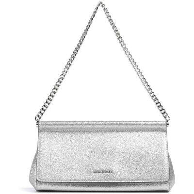 Michael Kors Carmine Umhängetasche aus Leder, silber Michael Kors Carmine Umhängetasche aus Leder, silber