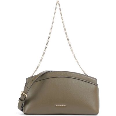Michael Kors Athena Dome Chain Small Schultertasche aus Leder, oliv Michael Kors Athena Dome Chain Small Schultertasche aus Leder, oliv