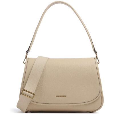 Michael Kors Holmes Medium Schultertasche aus Leder, beige Michael Kors Holmes Medium Schultertasche aus Leder, beige