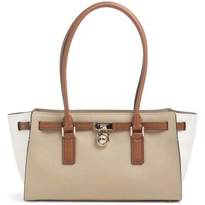 Michael Kors Hamilton Moderne Small Schultertasche aus Leder, beige Michael Kors Hamilton Moderne Small Schultertasche aus Leder, beige