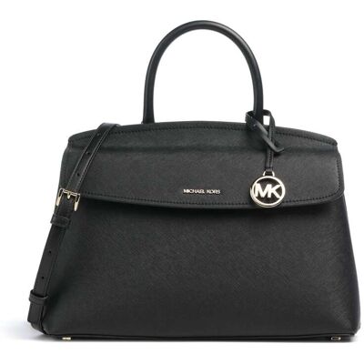 Michael Kors Landry Medium Handtasche aus Leder, schwarz Michael Kors Landry Medium Handtasche aus Leder, schwarz