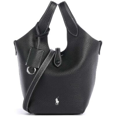 Polo Ralph Lauren Play Small Umhängetasche aus Leder, schwarz Polo Ralph Lauren Play Small Umhängetasche aus Leder, schwarz
