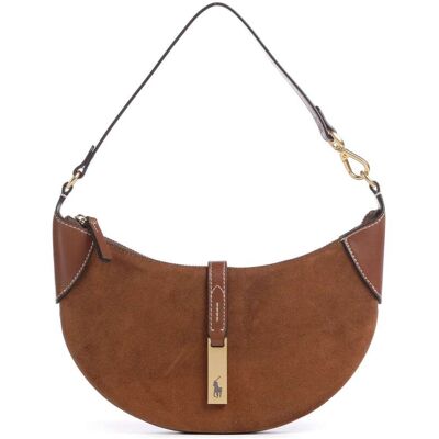 Polo Ralph Lauren ID Collection Small Schultertasche aus Leder, braun Polo Ralph Lauren ID Collection Small Schultertasche aus Leder, braun