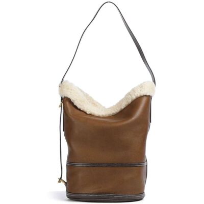 Polo Ralph Lauren Bellport Medium Bucket Handtasche aus Leder, braun Polo Ralph Lauren Bellport Medium Bucket Handtasche aus Leder, braun