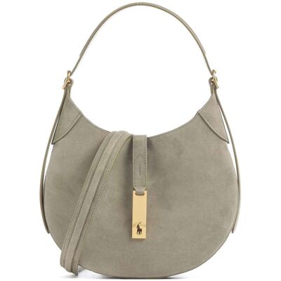 Polo Ralph Lauren ID Collection Small Schultertasche aus Leder, oliv Polo Ralph Lauren ID Collection Small Schultertasche aus Leder, oliv