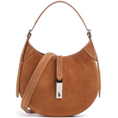 Polo Ralph Lauren ID Collection Small Schultertasche aus Leder, braun Polo Ralph Lauren ID Collection Small Schultertasche aus Leder, braun