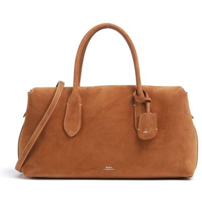 Polo Ralph Lauren Bellport Medium Handtasche aus Leder, braun Polo Ralph Lauren Bellport Medium Handtasche aus Leder, braun