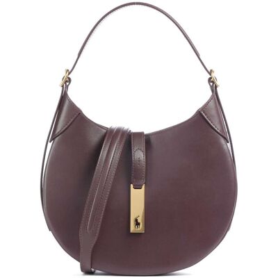 Polo Ralph Lauren ID Collection Small Schultertasche aus Leder, lila Polo Ralph Lauren ID Collection Small Schultertasche aus Leder, lila