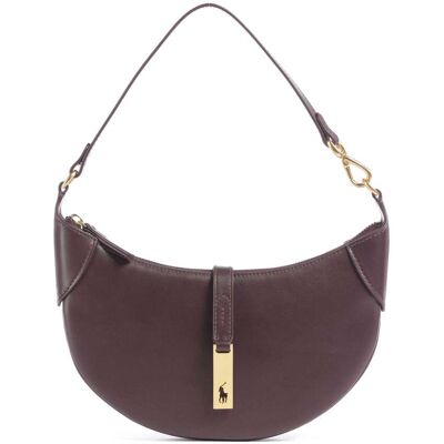 Polo Ralph Lauren ID Collection Small Schultertasche aus Leder, lila Polo Ralph Lauren ID Collection Small Schultertasche aus Leder, lila