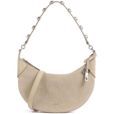 Polo Ralph Lauren ID Collection Small Schultertasche aus Leder, beige Polo Ralph Lauren ID Collection Small Schultertasche aus Leder, beige
