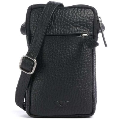 Voi Hirsch Nicole Umhängetasche aus Leder, schwarz Voi Hirsch Nicole Umhängetasche aus Leder, schwarz