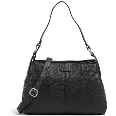 Voi Hirsch Jessica Schultertasche aus Leder, schwarz Voi Hirsch Jessica Schultertasche aus Leder, schwarz