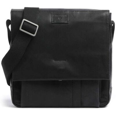 Strellson Brick Lane Umhängetasche aus Leder, schwarz Strellson Brick Lane Umhängetasche aus Leder, schwarz