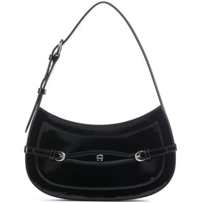 Aigner Cavallo XS Schultertasche aus Leder, schwarz Aigner Cavallo XS Schultertasche aus Leder, schwarz