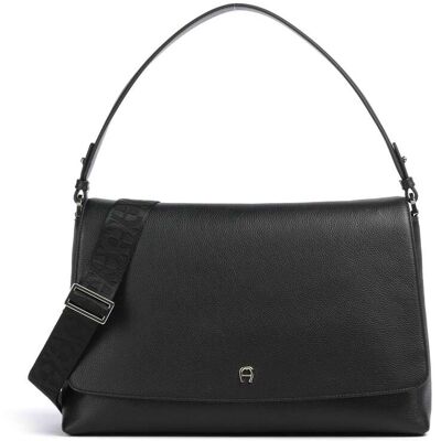 Aigner Zita M Schultertasche aus Leder, schwarz Aigner Zita M Schultertasche aus Leder, schwarz